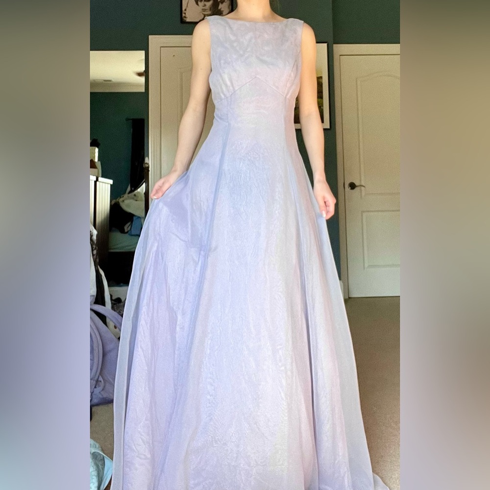 Light Purple Vintage Formal Dress Open Back